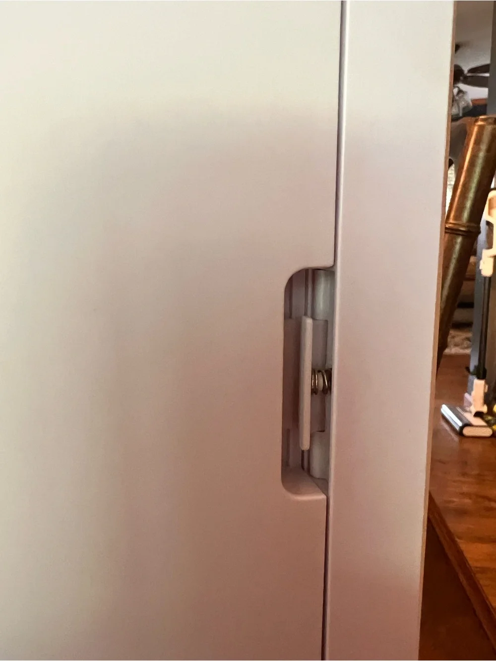 Compact White Marble Mini Fridge